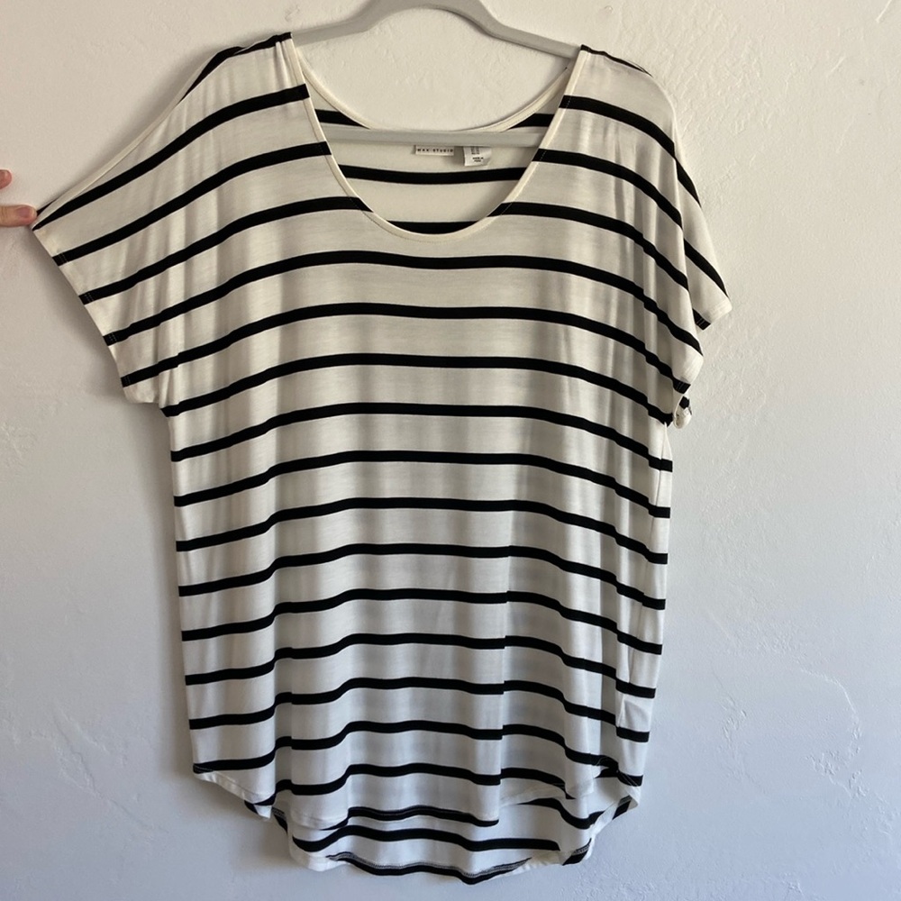 Max Studio Stripped Top